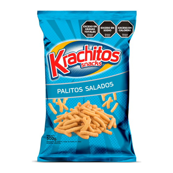 Krachitos Salty Snack Sticks - Large Bag 500g / 17.63oz