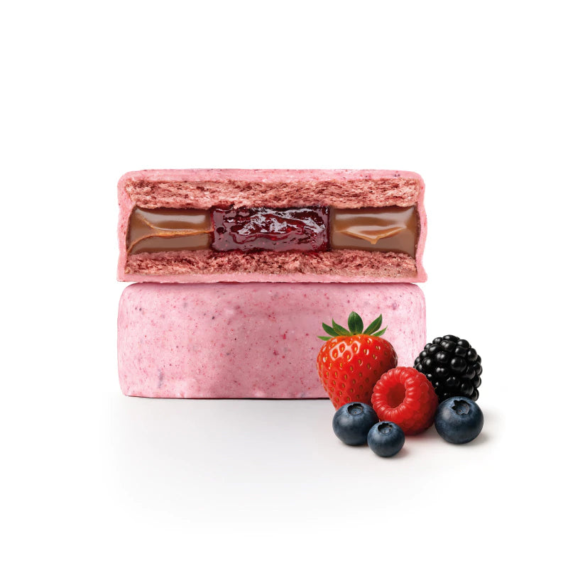 Lucciano’s Belgian White Chocolate Alfajores – Dulce de Leche & Red Berry Heart 6u. 480g/0.99 lb