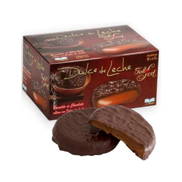 Felfort Medallón – Chocolate Bite Filled with Dulce de Leche – 20u. 420g / 0.92lb
