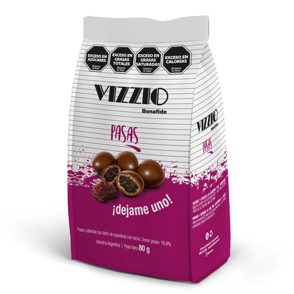 Vizzio by Bonafide Raisins with Milk Chocolate Coating 80g / 3.22oz