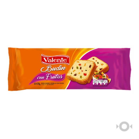 Valente Budin Vanilla with Fruits Pound Cake 170 g / 5.99 oz