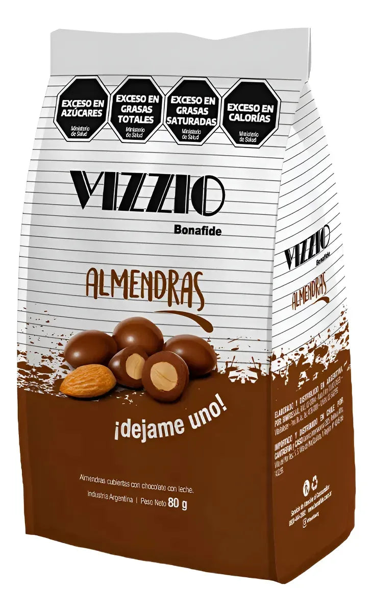 Vizzio by Bonafide Almonds with Milk Chocolate Coating 80g / 3.22oz