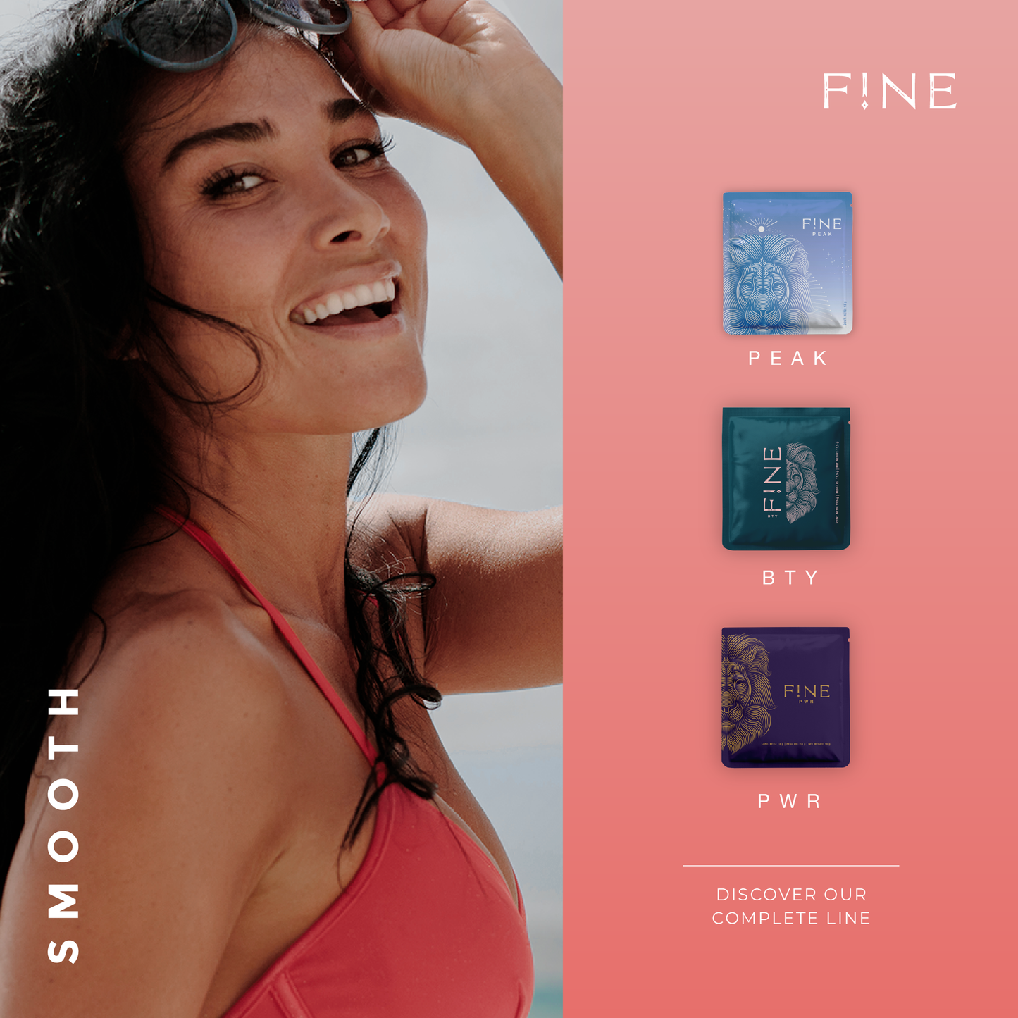 F!NE Smooth Collagen Powder Drink – Blueberry Flavor | Hydrolyzed Collagen & Hyaluronic Acid
