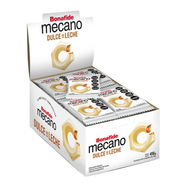 Bonafide Mecano White Chocolate with Dulce de Leche – Box of 24 (456 g / 16.08 oz)