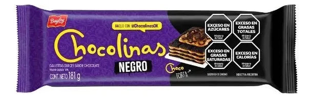 Bagley Chocolinas Negro Cookies Chocolate Flavor 181g/0.39lb