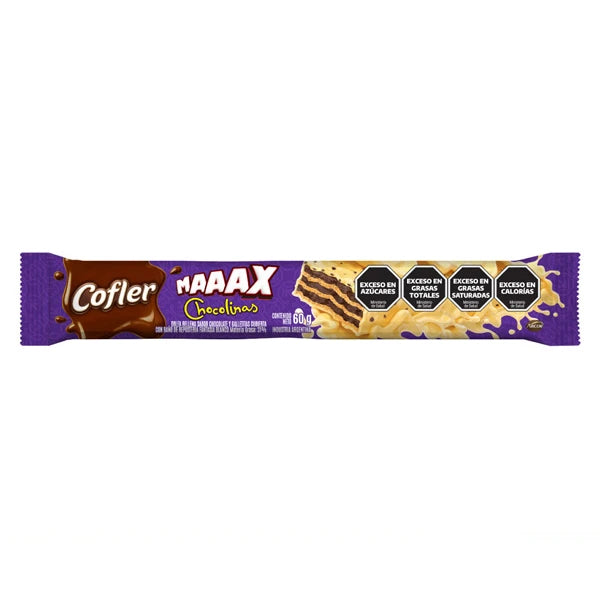 Arcor Cofler Maaax Chocolinas - Chocolate Waffer with Cookies 60g