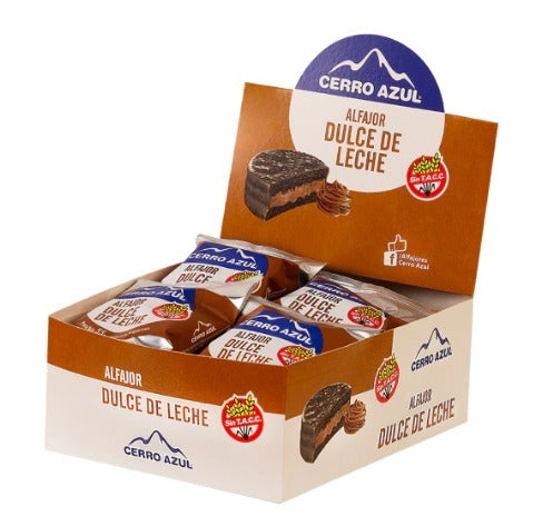 Cerro Azul - Chocolate Alfajor Gluten-Free Filled With Light Dulce de Leche 12u. 860g/1.89lb