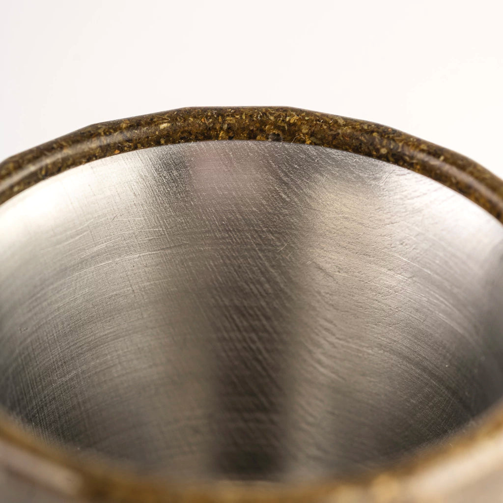 Changüi Grandote Mate Gourd | Recycled Yerba Exterior with Stainless Steel Interior