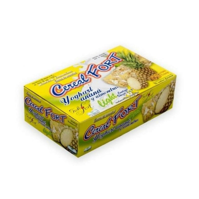 Felfort Cereal Fort – Light Cereal Bar with Pineapple Yogurt and Almonds 19g – (Box of 24u.)