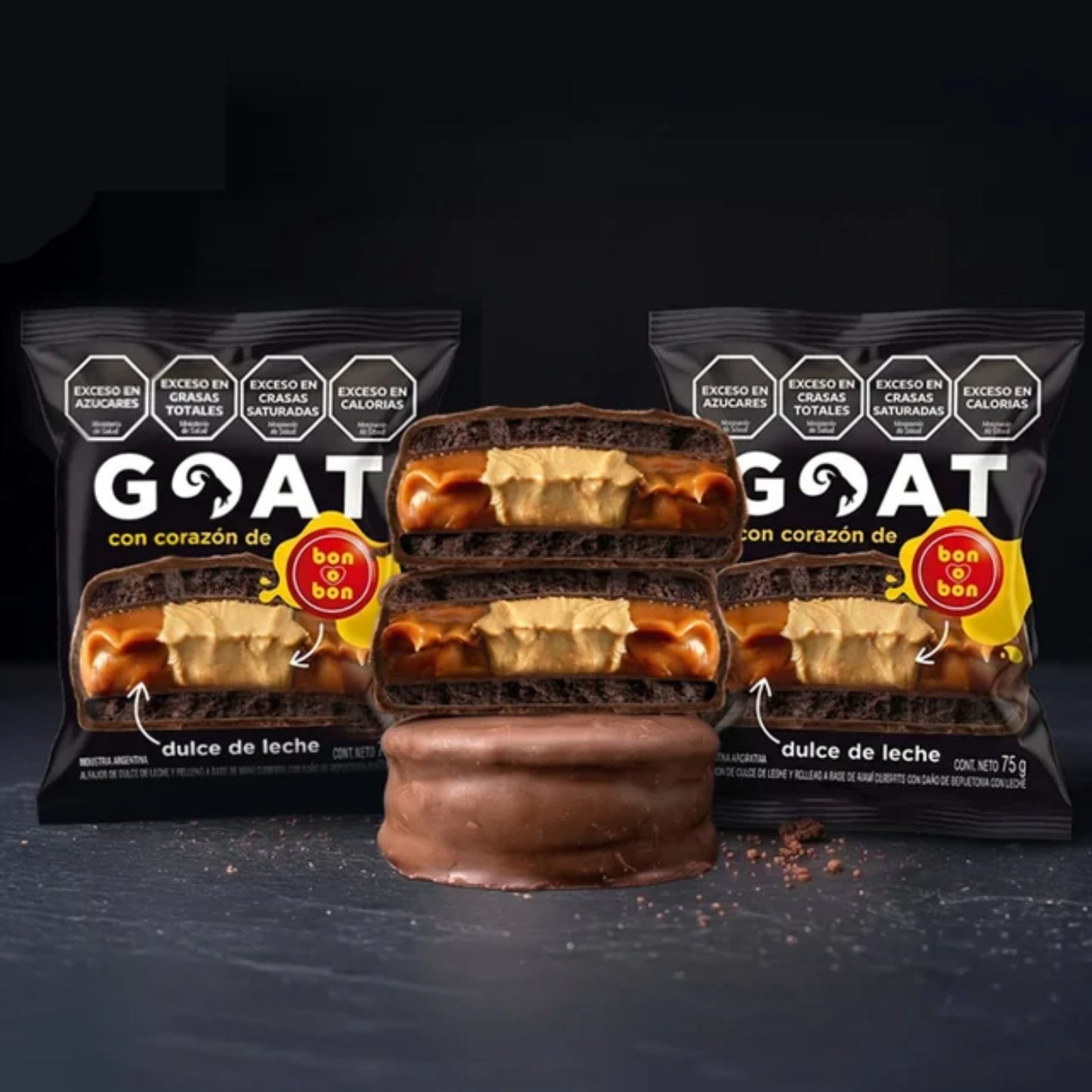 GOAT Bon o Bon Heart Alfajor Chocolate Cookie – 75g Argentine Treat