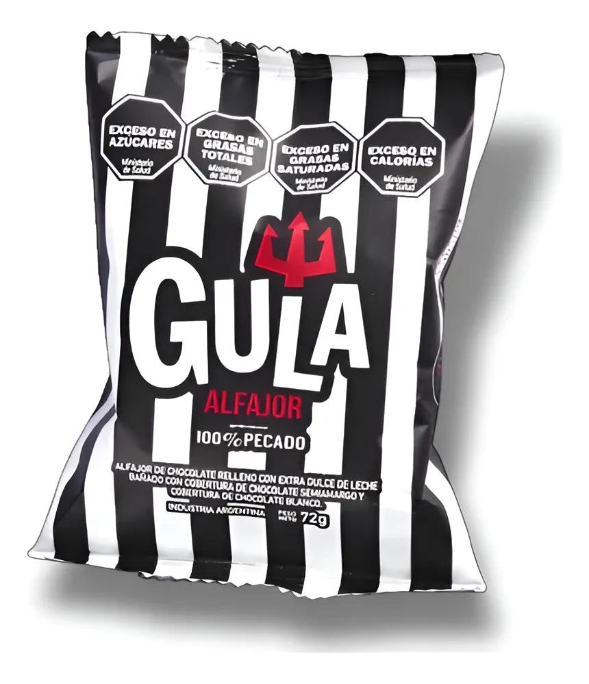 Gula Alfajor 100% Pecado – Dark & White Chocolate with Dulce de Leche Filling 72g (Box of 24u.)
