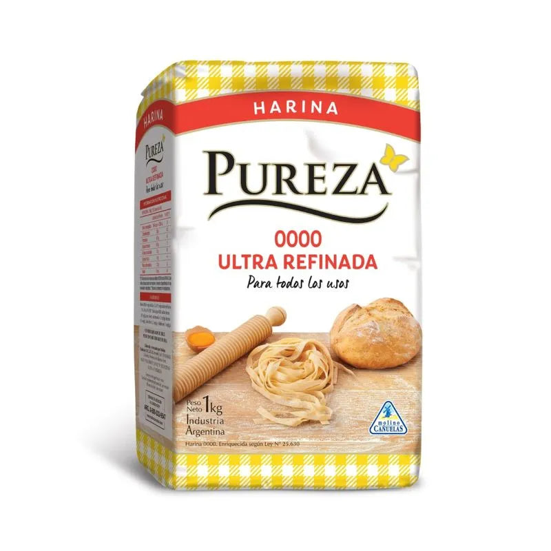 Pureza Flour 0000 Ultra Refined 1kg/2.20lb