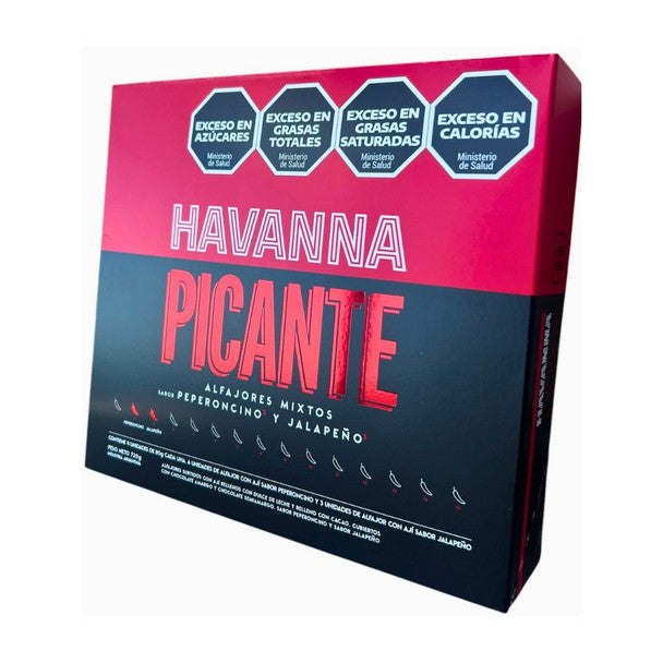 Havanna Spicy Duo: Peperoncino & Jalapeño Alfajores with Double Dulce de Leche & Chocolate (Box of 9)