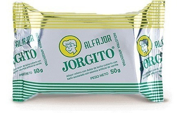 Alfajor Jorgito Filled with Milk Caramel and Italian Merengue Coating 50 g / 1.76 oz (Pack of 6u.)