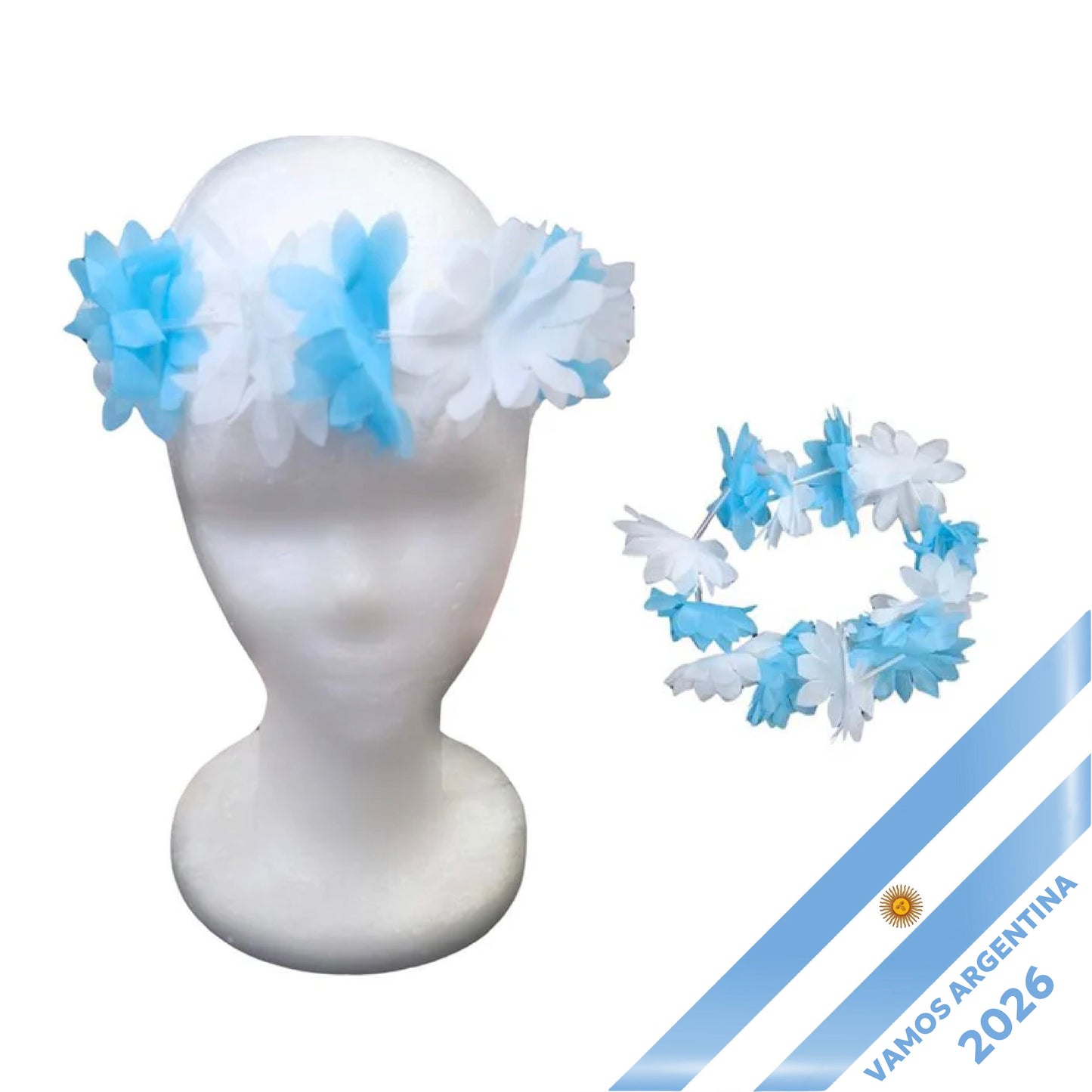 Argentina Floral Crown Headband Fan Accessory for World Cup 2026