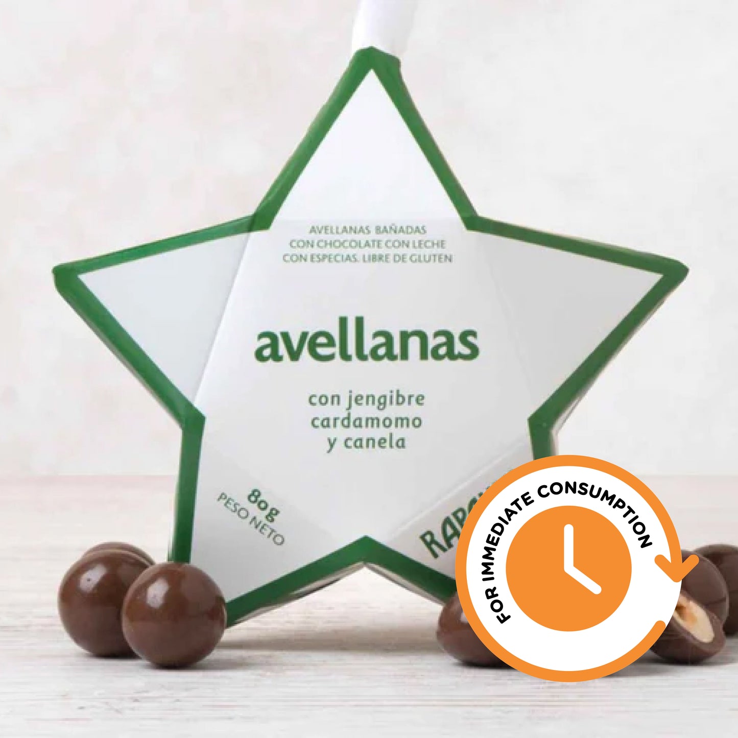 SALE Rapanui Hazelnut Star Christmas Chocolate