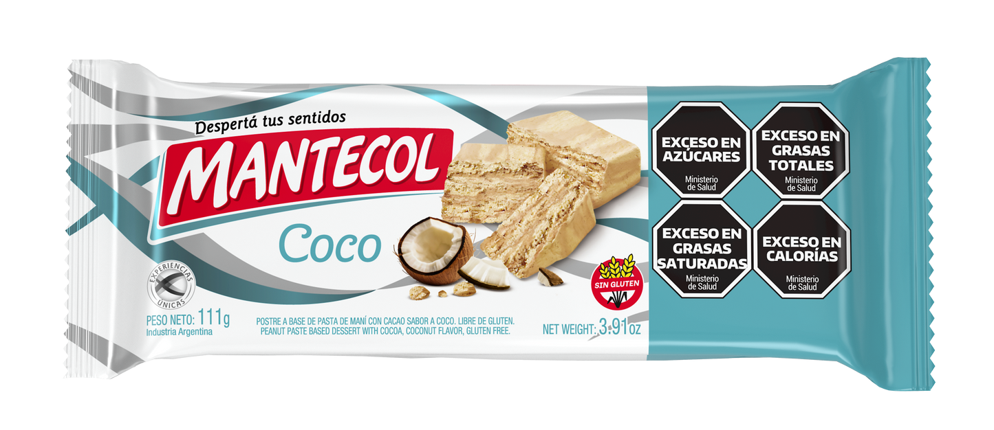 Mantecol - Coconut Flavor Semi-Soft Peanut Butter Glutten Free 111g/3.91 oz