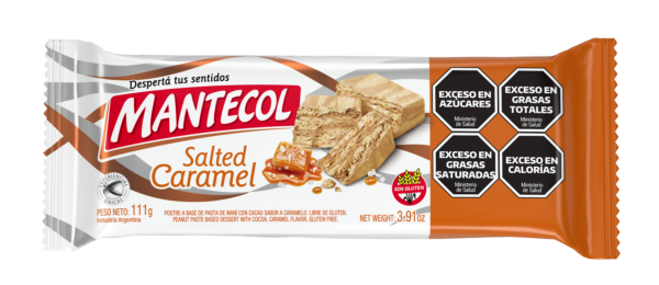 Mantecol - Salted Caramel Flavor Semi-Soft Peanut Butter Glutten Free 111g/3.91oz