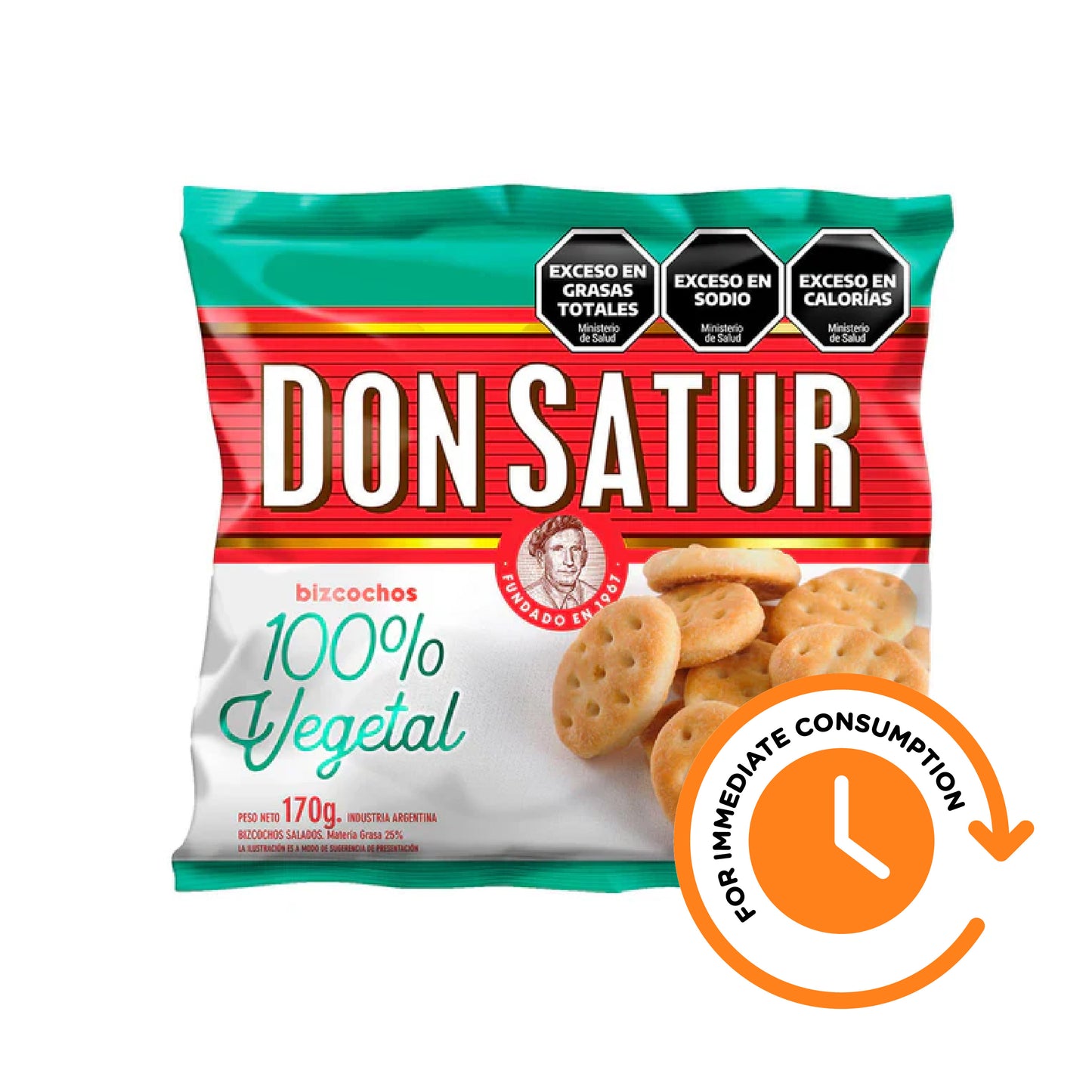 SALE Don Satur 100% Vegetal - Plant Based Biscuits 170g