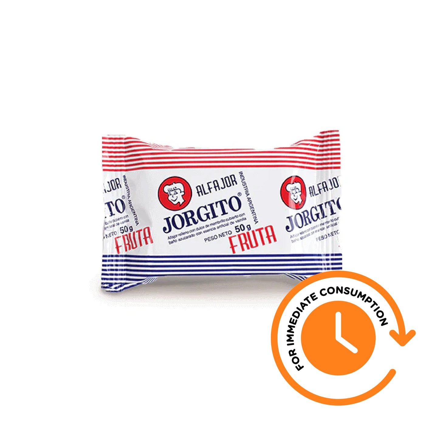 SALE Alfajor "Jorgito" Quince Jelly w/ Sugar Coating 1u 50g / 0.11lb