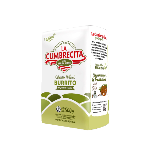 Yerba Mate La Cumbrecita Natural Selection Burrito 500g/1.1lb