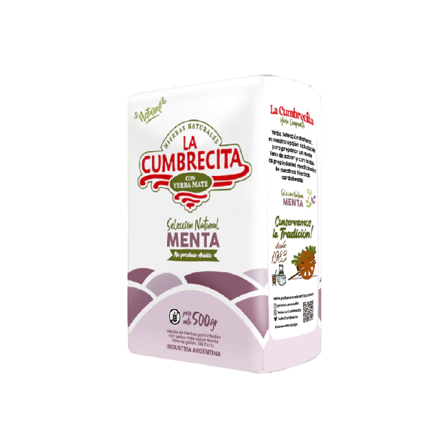 Yerba Mate La Cumbrecita Natural Selection Mint 500g/1.1lb