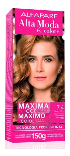 Kit de tinte para cabello Alfaparf Alta Moda 7.4 Rubio medio cobrizo 150 g