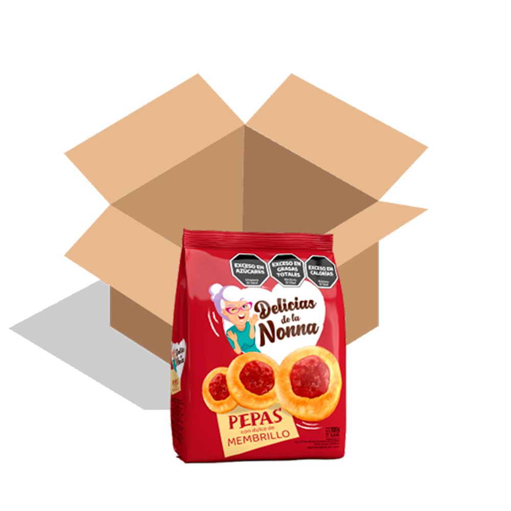 Delicias de la Nonna Cookies 180g, Quince-filled Pepas Cookies 180g/0.39lb (Box of 24u.)