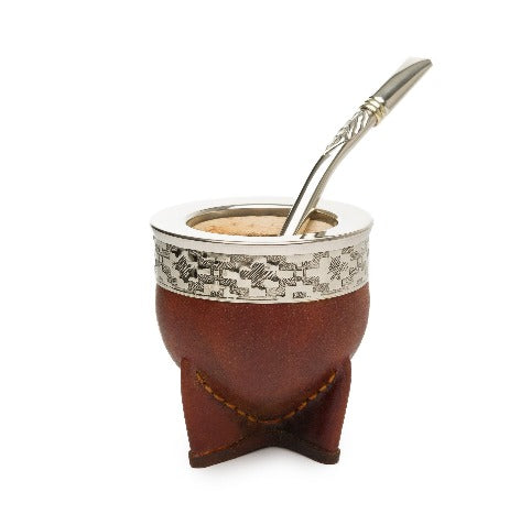 Imperial Pampa Brown Leather Premium Mate with Alpaca & Steel Rim