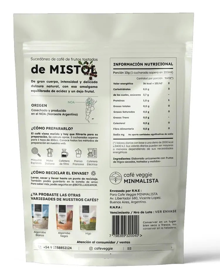 Minimalist Veggie Mistol Ground Coffee - 200g/0.44lb
