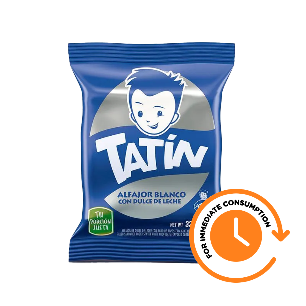 SALE Alfajor Tatín White Chocolate with Dulce de Leche 33 g / 1.1 oz
