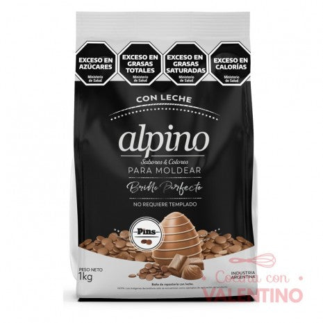 Alpino - Pins Milk Coating Chocolate for Molding 1kg/2.20lb