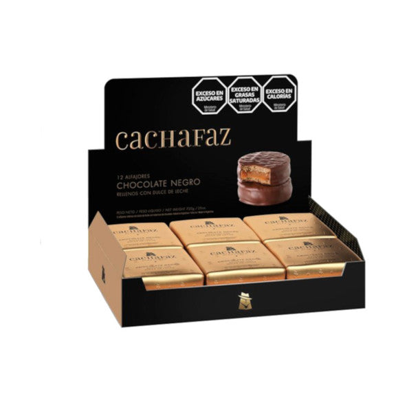 Alfajores "Cachafaz" Chocolate Negro 12u 720g / 1.58lb