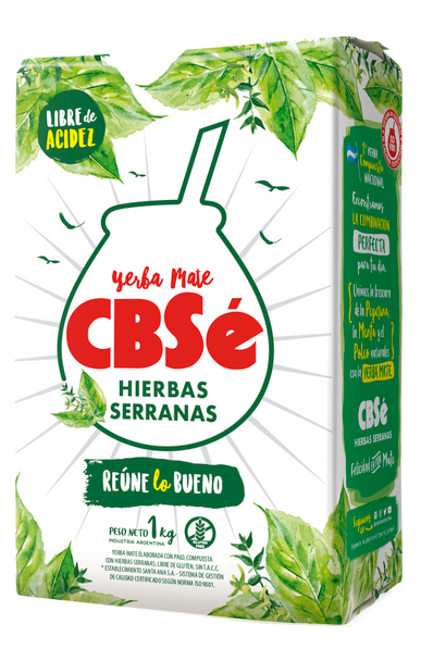Yerba Mate CBSÉ Hierbas Serranas 1 kg / 2.2 lb