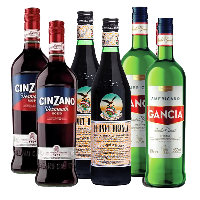 Cocktail Mix 4 - Cinzano - Fernet - Gancia.