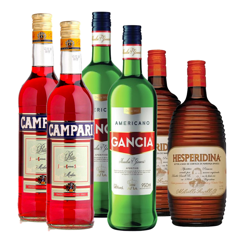 Cocktail Mix 7 - Campari - Gancia - Hesperidina.