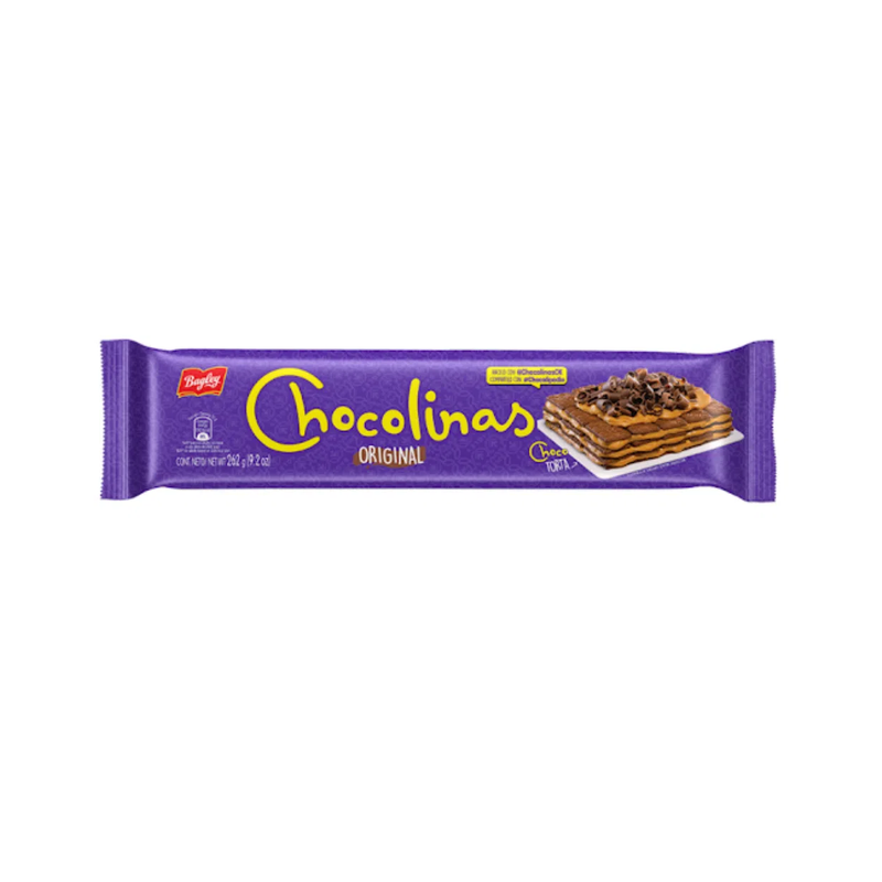 Chocolinas Chocolate Cookies 262 g PACK x3 Units.
