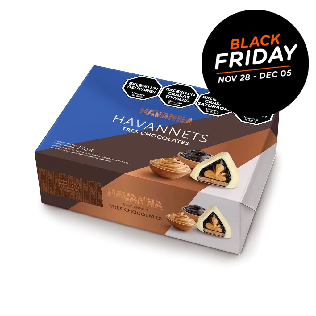 Black Friday Havannet Three Chocolates 270g/0.59lb (6 units)