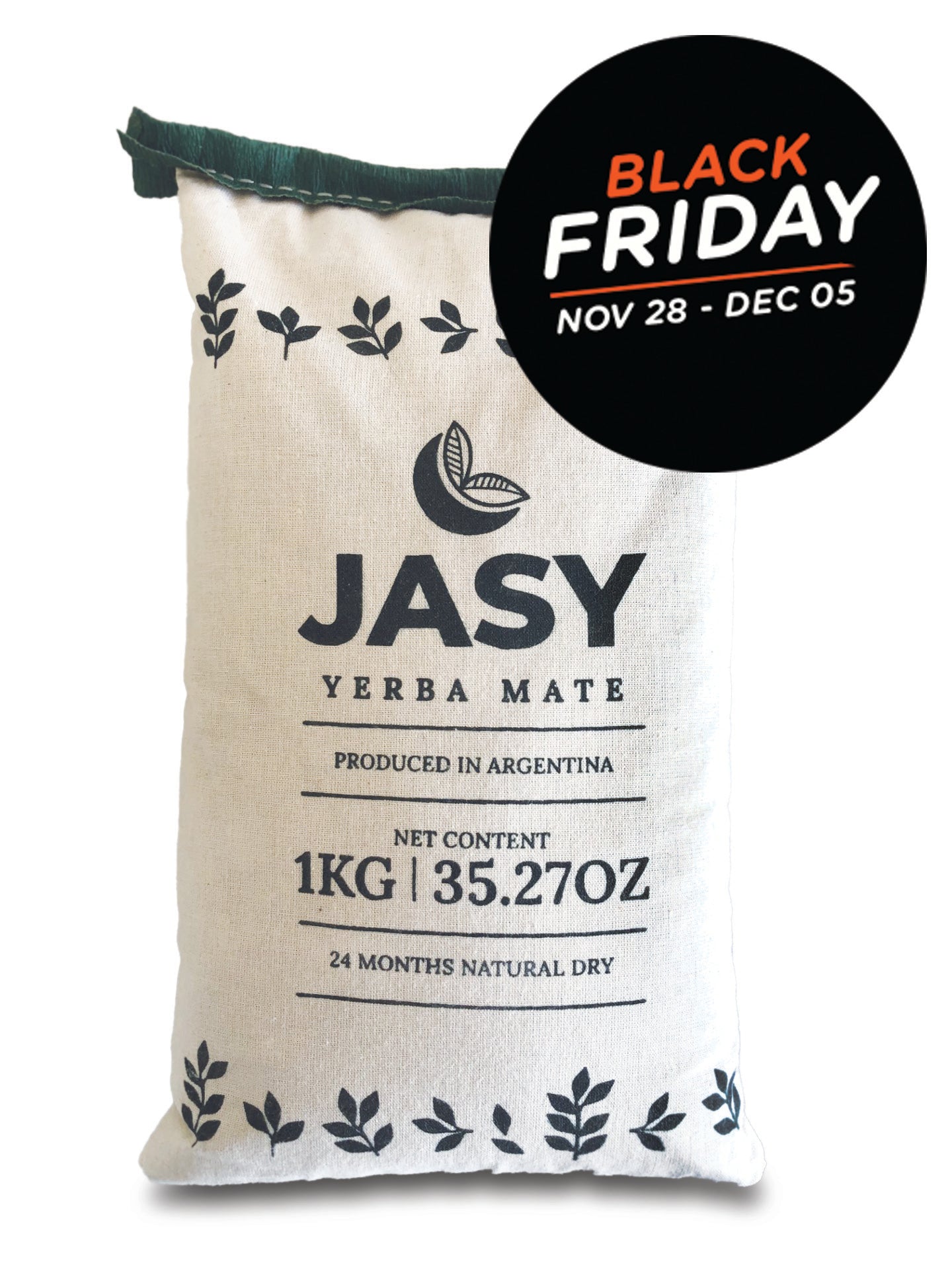 Black Friday Jasy Premium Yerba Mate 1 kg / 2.2 lb