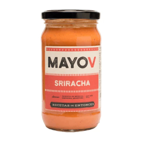 Mayo V - Mayonesa Vegana Sabor Sriracha de Reecetas de Entonces 270g.