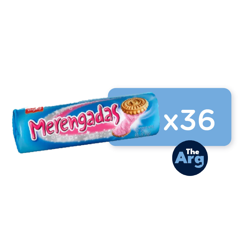 Bagley Merengadas Cookies Filled of Strawberry-flavored Meringue 88g (Box of 36u.)