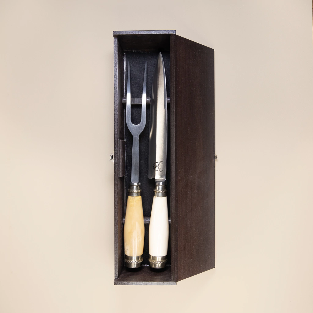 Parrillero 2 Piece Smooth Bone Cutlery Set