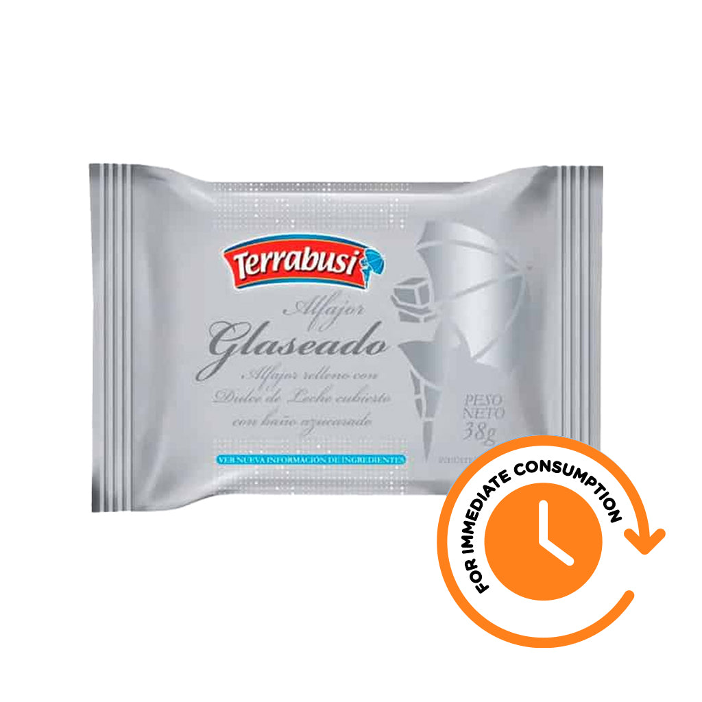 OFERTA Alfajor "Terrabusi" Glaseado Relleno con Dulce de Leche 38g / 0.08lb