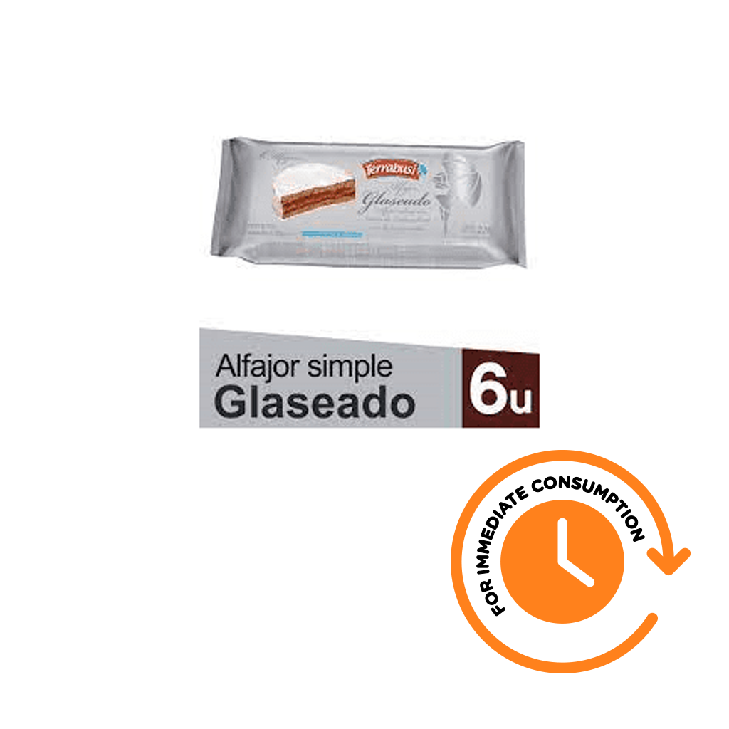 SALE Terrabusi Glazed Alfajores with Dulce de Leche (6 Pack, 252g / 8.88 oz)