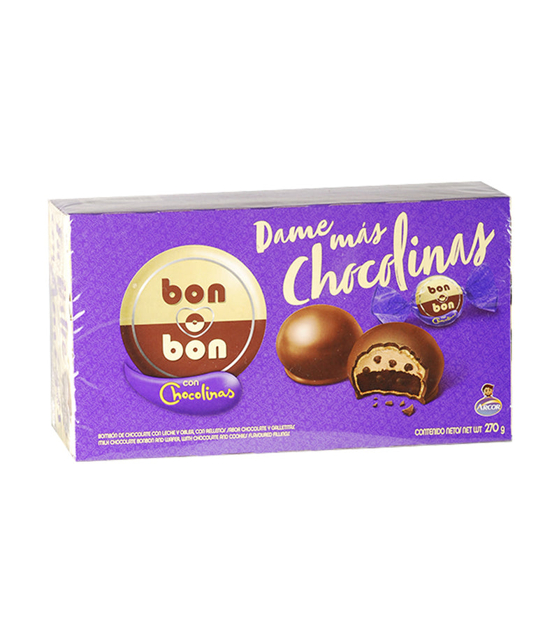 Bon O Bon Bombons with Peanut Cream Filling and Wafer Chocolinas 270g.