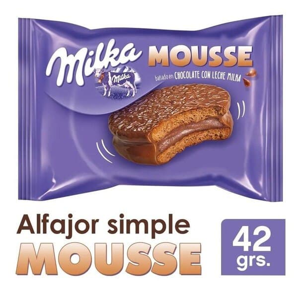 Alfajores "Milka" with Chocolate Mousse 6u 252g / 0.5lb.