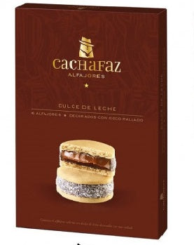 Alfajores "Cachafaz" Cornstarch with Grated Coconut 6u 456g / 1lb.