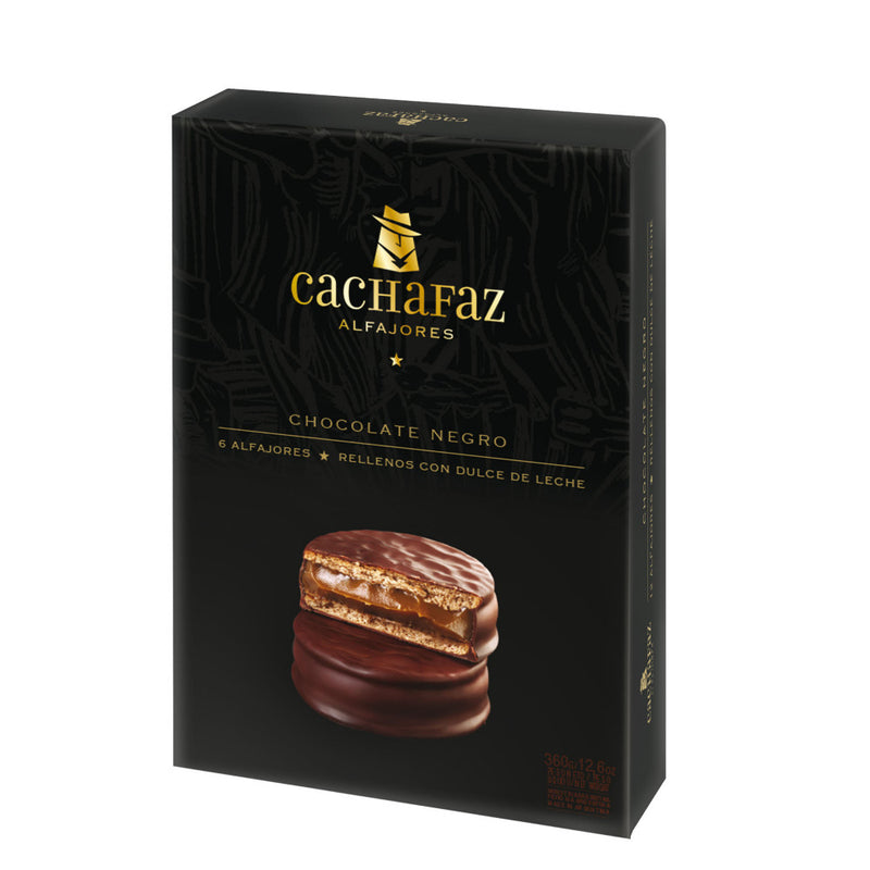 Alfajor "Cachafaz" Chocolate 6u 360g / 0.79lb.