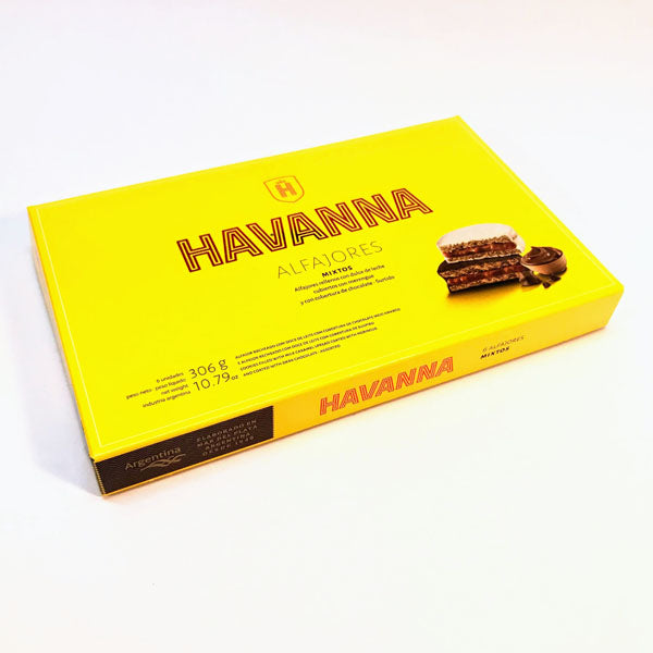 Alfajores "Havanna" Mix Chocolate and Sugar Coated 12u 612g / 1.34lb.