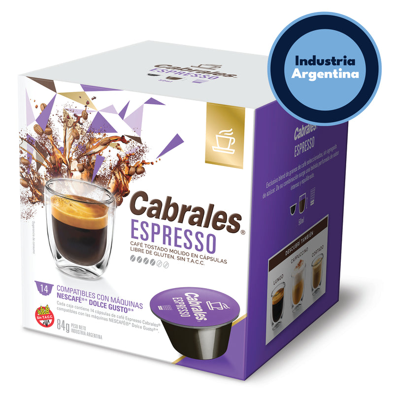 Cabrales Espresso Coffee Capsules 72g.